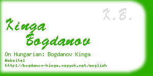 kinga bogdanov business card